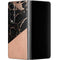 Black and Rose Gold Marble Split Galaxy Z Fold4 5G Skin